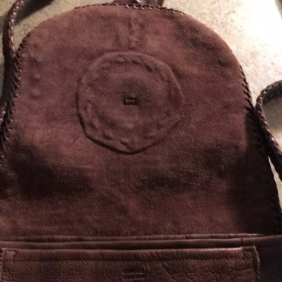 Custom Brown Leather Fringe Crossbody Purse - Picture 4 of 8